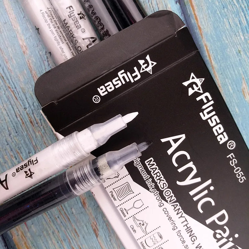 Black & White Acrylic Pen Set